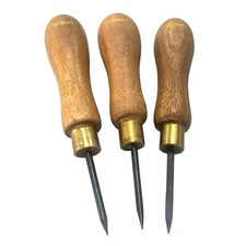 3pc Bradawl Set Wooden Handle Carpenters Choice
