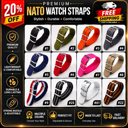 Nato watch strap nylon - nylon, band