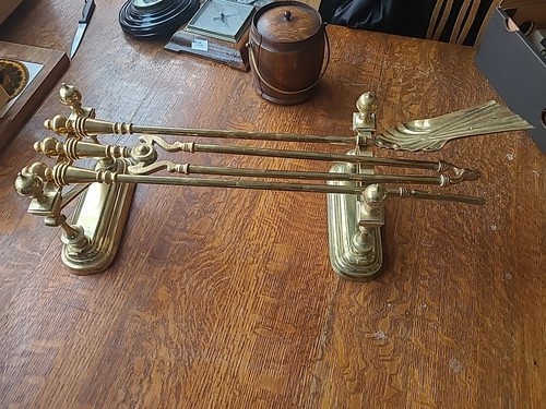 Antique brass fire - antique, companion