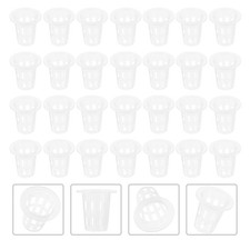 60 Pcs PP Plastic Hydroponics Mesh Net Pots Planting Baskets for Home Garden