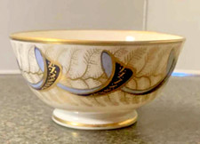 c 1800 Georgian Job Ridgway Cobalt Blue and Gold Scottish Thistle Bowl