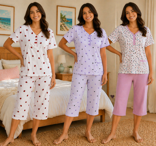 Ladies shorts pyjamas - set, 3/4
