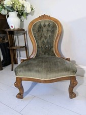 Antique Button Back Chair