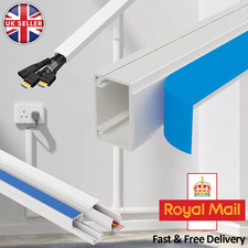 Electrical Cable Trunking PVC Wire Conduit Plastic Cover White - Mini Trunk