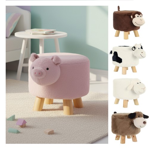 Kids wooden animal stool chair - kids,