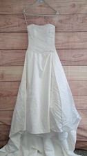 MAGGIE SOTTERO COUTURE Size 12 WhiteWedding Dress Net Underskirt Fish Tail Train