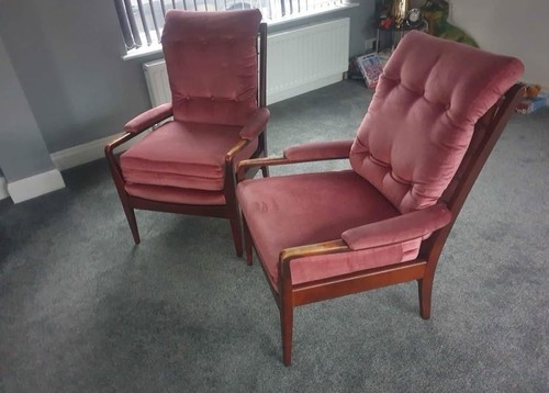 Cintique armchairs rust red - cintique,