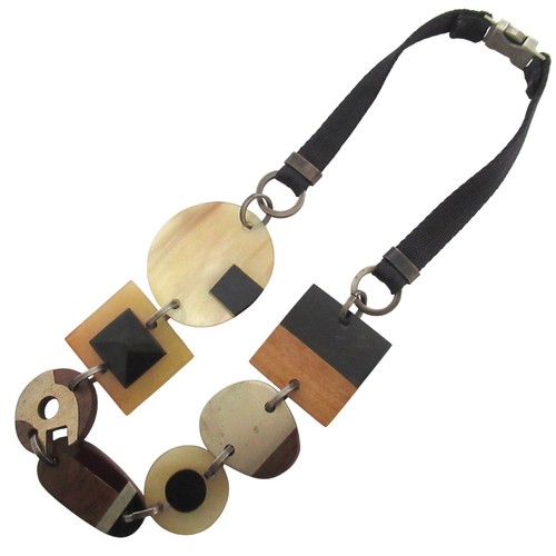 Marni plastic wood necklace - marni,