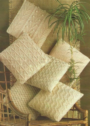 Aran cushion knitting patterns - aran,