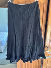 Isabel de Pedro Black Women's Flamingo Skirt Size 14. Frill Around The Hem VGC