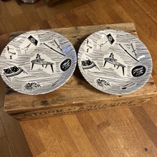 Vintage Ridgway Potteries Homemaker – Pair Shallow Large Soup Bowls – Great!