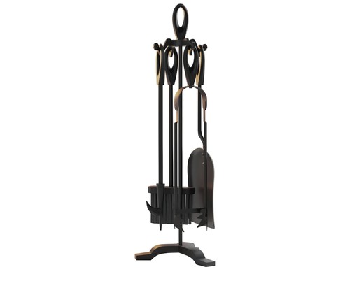 Piece black fireplace tool - piece,