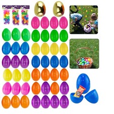 Filler Eggs, Golden Egg Easter Hunt Gift, Plastic Filler Easter Eggs Fillable
