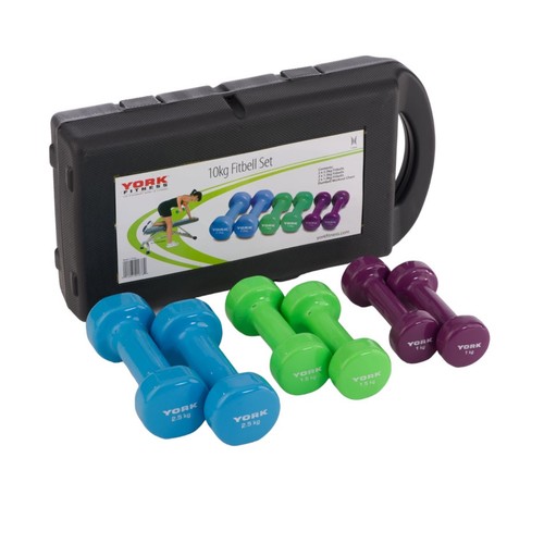 York 10kg dumbbell set - dumbbell, vinyl