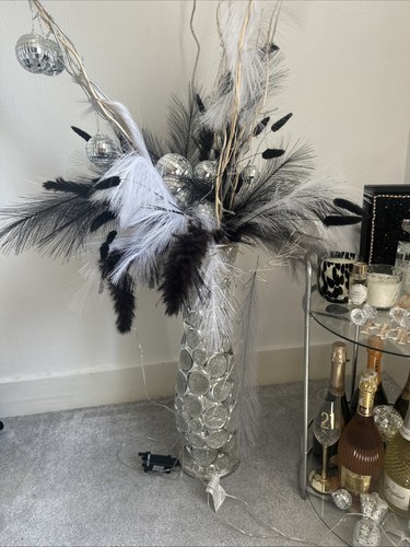 Glitter silver floor - silver, vase