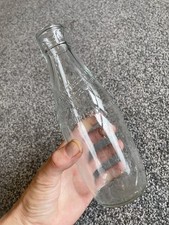 Vintage Old Embossed 3p Dairy Pasteurised Milk 1900s Glass Bottle Sheffield