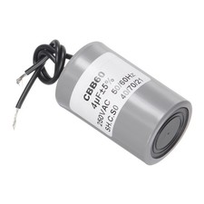 CBB60 Run Capacitor 4uF 250V AC 2 Wires 50/60Hz Cylinder 54x34mm