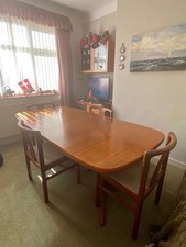 Vintage Danish Designer Skovby Extendable Dining Table In Teak