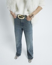 River Island Womens Straight Jeans Blue Relaxed Trousers Pants Bottoms