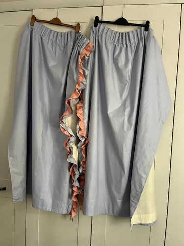 Blue peach curtains - &, &
