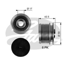 Gates Overrunning Alternator Pulley for Renault Kangoo 1.6 Feb 2008 to Present