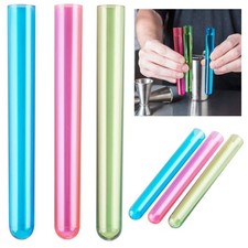 100 Pc Multi Color Disposable Neon Shot Glasses Test Tube Shooters Party Drinks