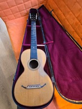 STUNNING ANTIQUE ROMANTIC PARLOUR GUITAR 19th CENTURY WITH ORIGINAL CASE