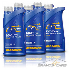 MANNOL 5x 1L LITRE BRAKE FLUID DOT-4 BRAKE FLUID DOT 4 50336442