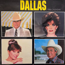 1986 Dallas Calendar Larry Hagman Linda Gray JR Ewing Sue Ellen Ewing