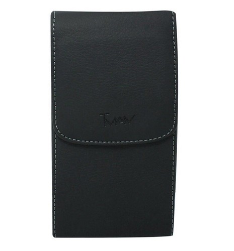Black vertical leather - black,