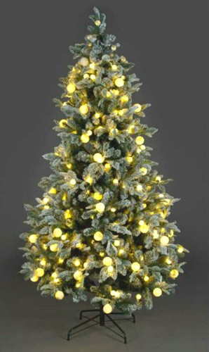 Pre lit christmas tree - pre-lit, snow