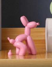 Mini Resin Balloon Dog Pooping Funny Statue Art Sculpture Modern Home Decor 