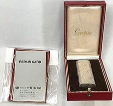 Overhauled Cartier Gas lighter Silver oval with box