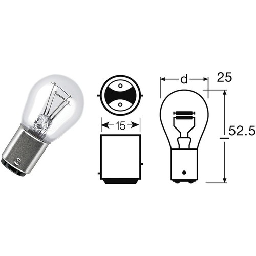 Osram bay15d bulb - bulb, lamp