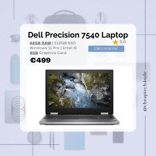 Dell Precision 7540 Laptop 48GB Ram 512GB SSD 4GB Graphics Card