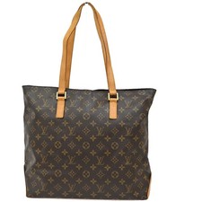 LOUIS VUITTON Cabas Mezzo Shoulder Bag Monogram Leather Brown M51151 34DA179