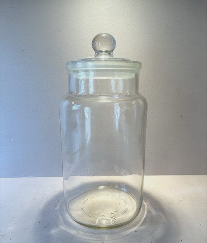 Vintage large glass storage - glass,