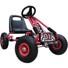 Kiddo Go-Kart Racer Design Childrens Kids Pedal Car Go Kart - Red