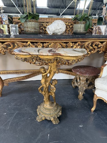 Gilt cherub console - gilt,