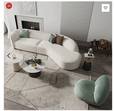 Welby Three Seater Curved Sofa