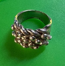 Men’s Solid Silver Keeper Style Ring Heavy Weight 29.1g Size V Stamped