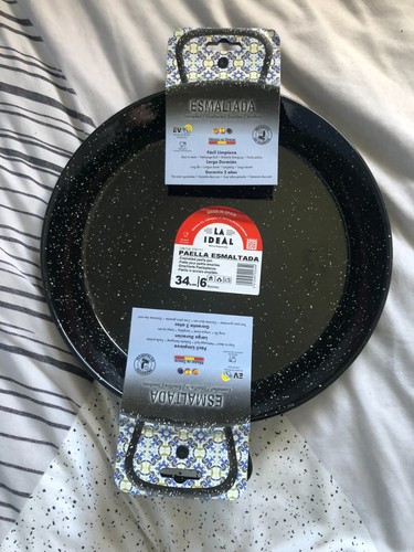 34cm enamelled steel paella - enamelled,
