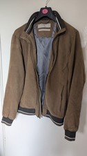 Zara Men's Bomber Jacket Faux Suede Size S