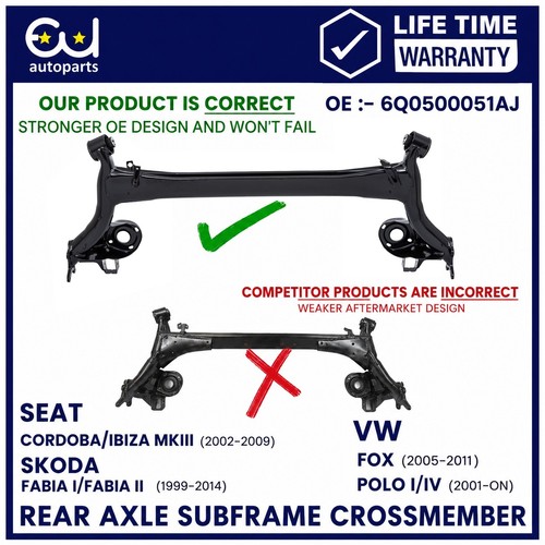 Rear axle beam crossmember - axle,