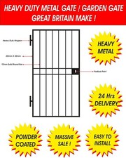 HEAVY DUTY STEEL SECURITY DOOR/GATE. METAL GARDEN SIDE GATE / WROUGHT IRON GATE