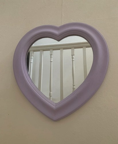 Purple wooden heart wall - purple,
