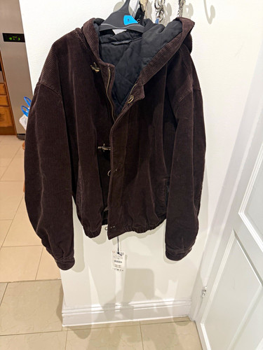 Zara corduroy hooded jacket - corduroy,