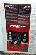 Vintage 1985 Print Ad Sansui Midi Stereo System Original 1980s