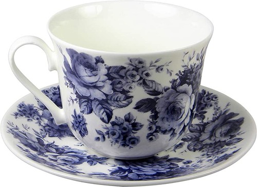 Blue chintz fine bone - blue,