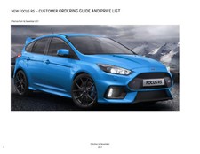 PDF DIGITAL CAR PRICE LIST: FORD FOCUS RS - NOVEMBER 2017